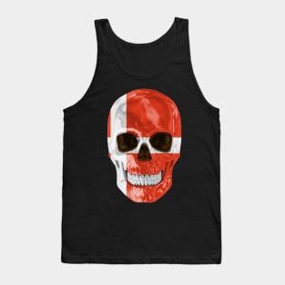 Denmark Flag Skull - Gift for Danish With Roots From Denmark Tank Top